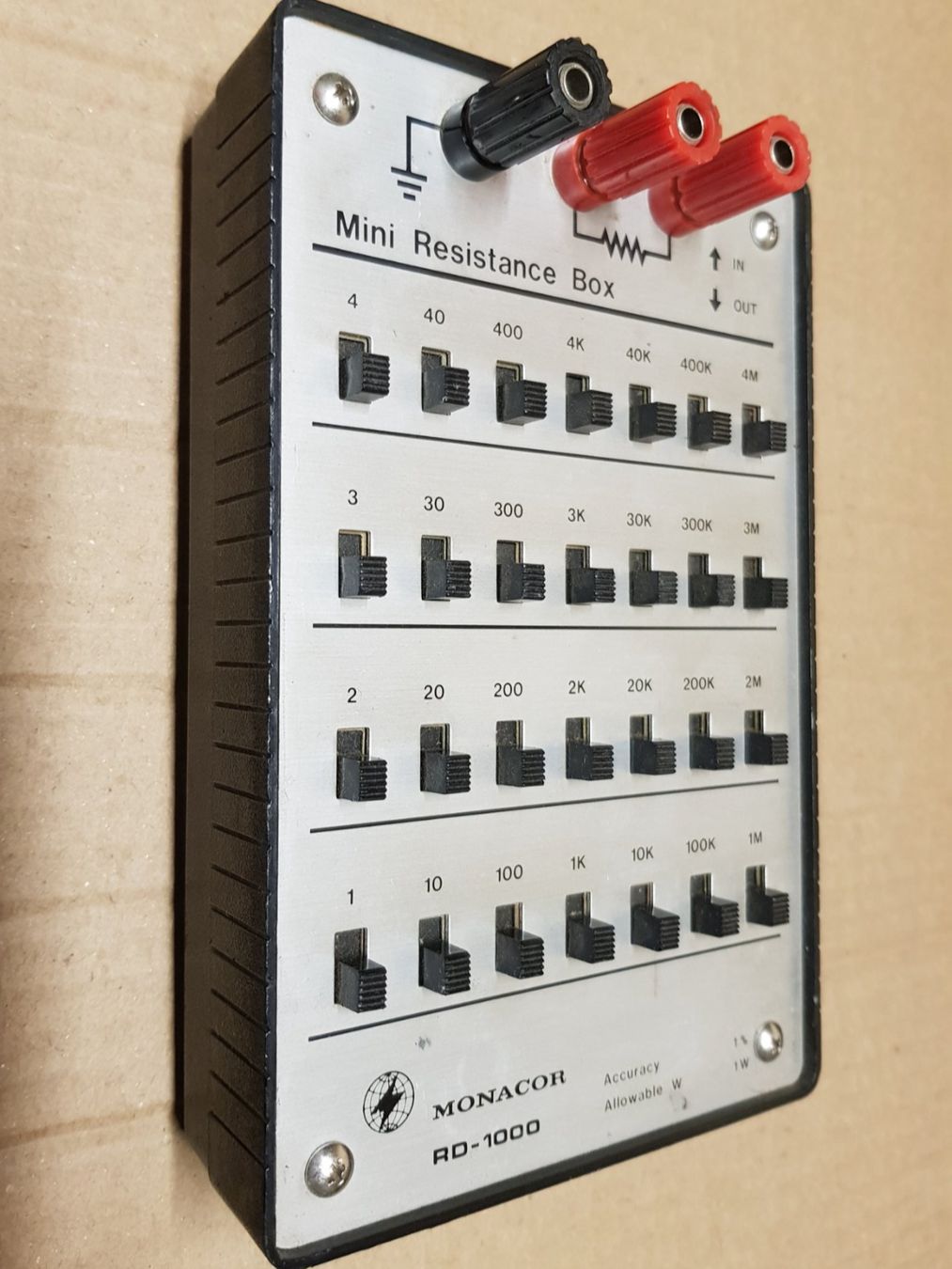 Monacor Misurare: Mini Resistance Box RD - 1000 MONACOR Widerstandsdekade – Usato da Dürnten venduto da inreb73 2