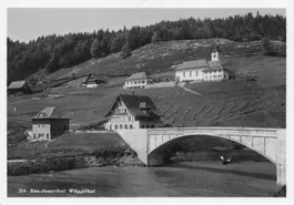 Innerthal (SZ) Wägital Brücke und Kirche G