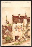 Lithographie Baden, Landvogteischloss