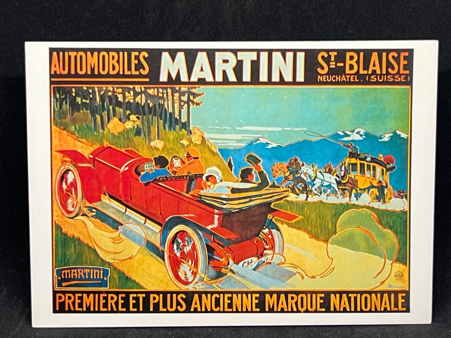 Cartoline postali: Ansichtskarte: Automobiles Martini St. Blaise Neuchâtel – Usato da Widnau venduto da Brusi9