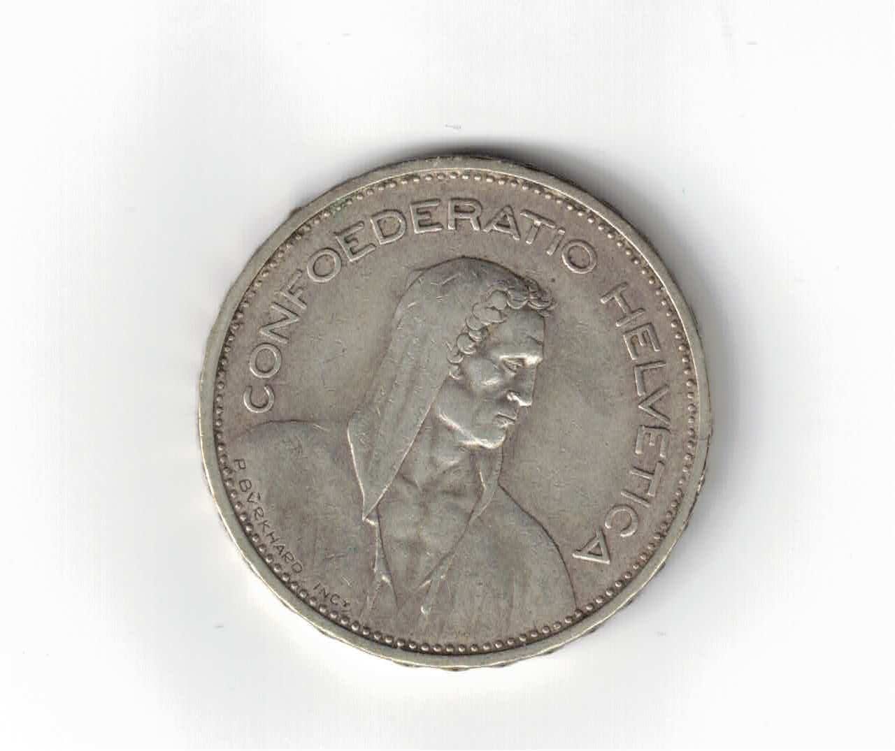 Alle Münzen: Fr. 5.- 1932 Silber – Gebraucht aus Bottmingen von Golferin 1