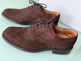 CHURCH'S Brogue Oxford Braun Derby Wildleder Schuhe 40.5