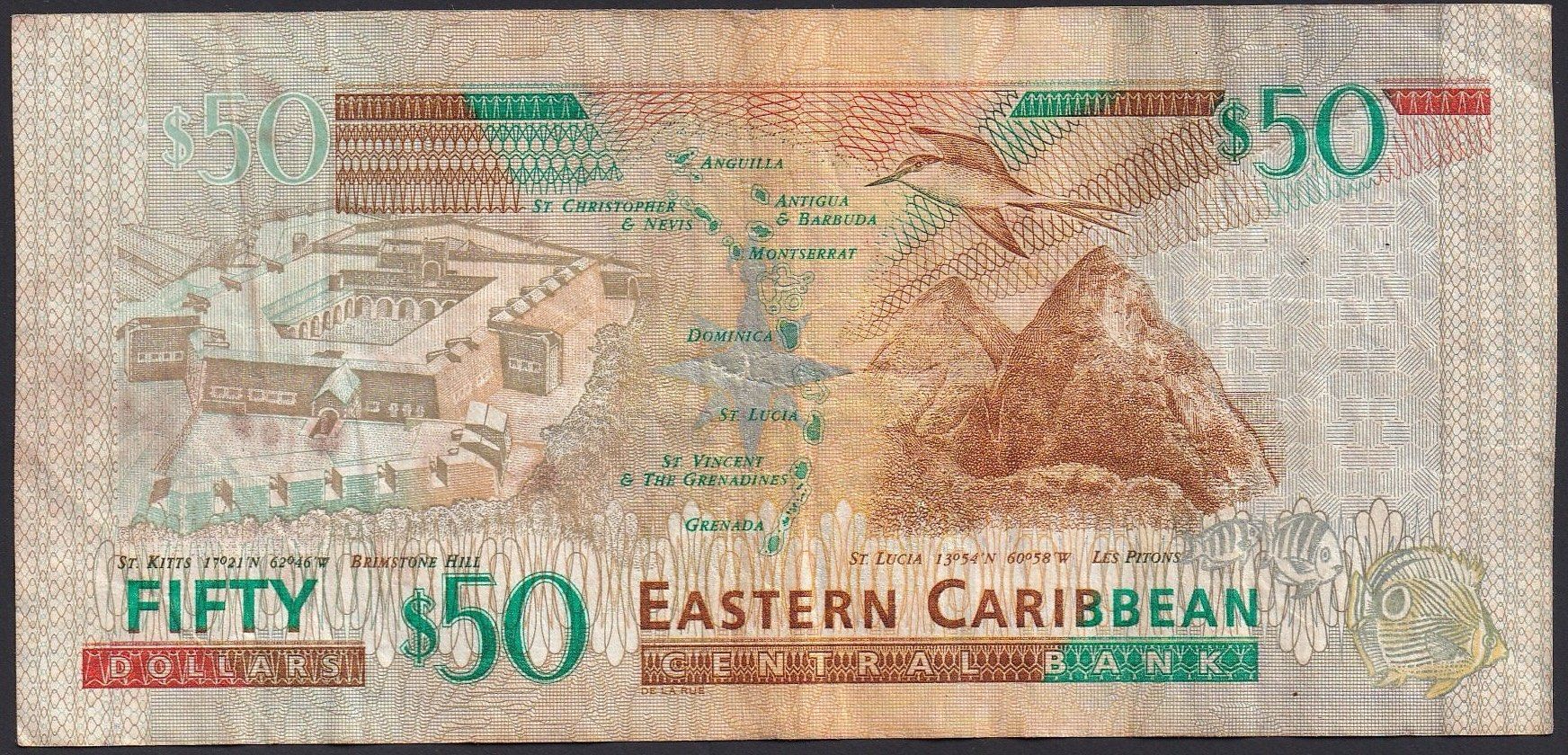 Banknoten: Eastern Caribbean Staates 50 Dollars 2015 – Gebraucht aus Brugg AG von banknoten_muesli 1