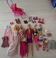 XXL Barbie Set mit Puppen Zubehör und Möbeln gebraucht