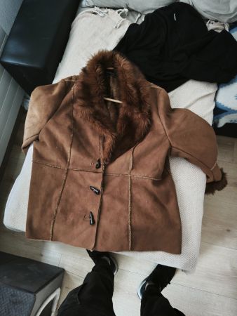Kunstleder Jacke  mit Kunst fell