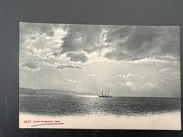 AK  1906 Abendstimmung mit Schiff      (G1317)