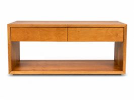 Holzkommode mit zwei Schubladen und Ablagefläche