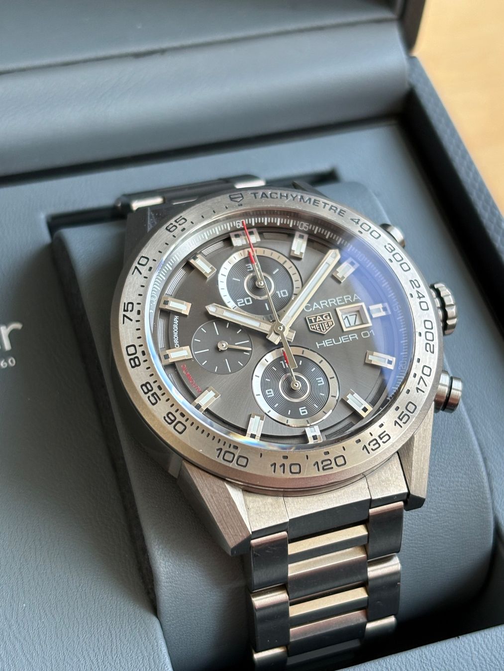 Tag Heuer Montres: Tag Heuer Carrera Heuer 01 Titanium Fullset – D'occasion à Birsfelden par Mynos 7