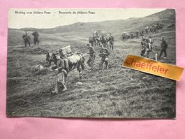 Militär-Postkarte: Abstieg vom Hilfern - Pass Desente du