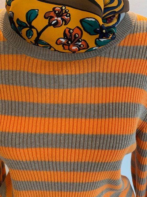 Maglioni & Felpe: Ringel-Pulli in beige/orange / Gr. S/M – Usato da Zürich venduto da gonthemove 1