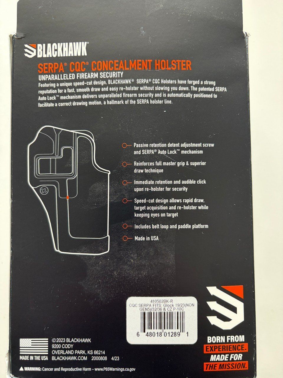 Glock Tiro a segno: Blackhawk SERPA CQC Holster Glock 19 – Nuovo (secondo la descrizione) da Herisau venduto da Steftx 6