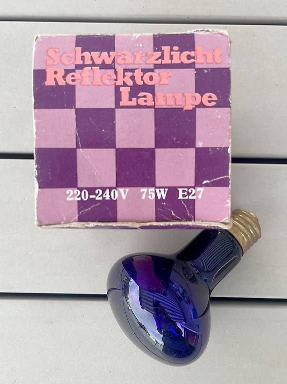Lampade: Schwarzlicht Reflektorlampe 75W E27 Vintage – Usato da Niedergösgen venduto da horvart 2