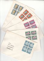 SBK B103 - B107 im 4er-Block auf Brief mit ET Erlenbach