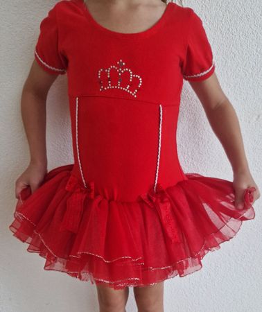 Rotes Bellett Prinzessin Kleid Gr. 110