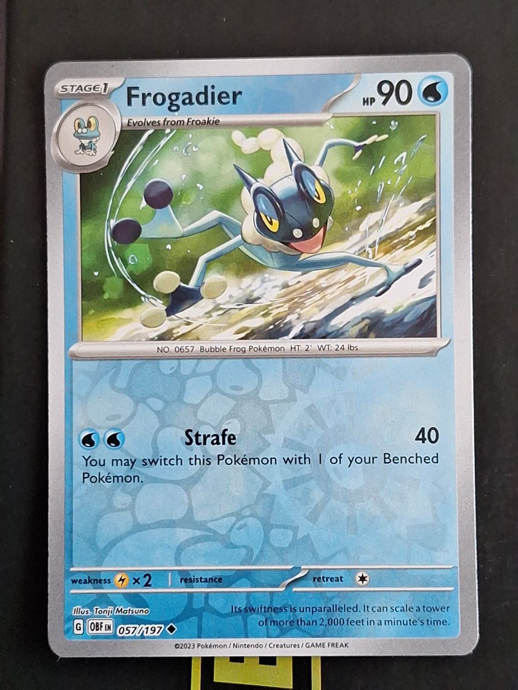 Pokémon Carte collezionabili: Frogadier - Pokemon Reverse Holo Obsidian Flames – Usato da Altstätten SG venduto da GGsGameshop