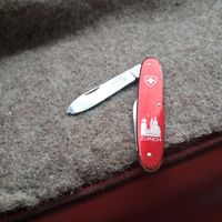 Taschenmesser rot mit Züri Motiv, Klein aber 