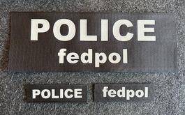 Set Patches Schriftzüge Police fedpol