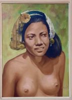 A.HASIM 1921 - 1982 ARISTE PEINTRE INDONÉSIEN