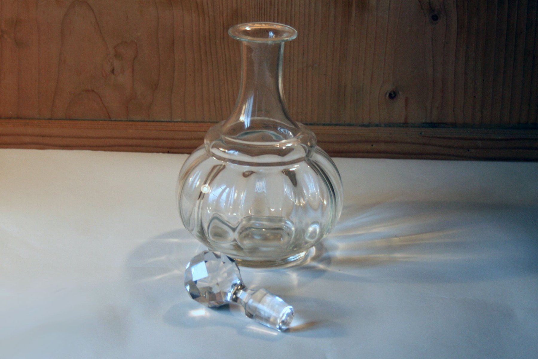 Caraffe: Antike Glas-Karaffe um 1900 / Likörflasche  mit Stopfen – Usato da Hosenruck venduto da Musikmamsell 2