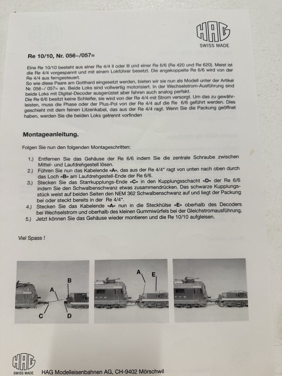 Hag Trains électriques: Re 10/10 hag – D'occasion à bex par Lilikam 3