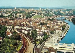 SCHAFFHAUSEN Flugaufnahme mit Bahn