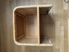 Hocker Rattangeflecht 40x40x40cm vintage guter Zustand