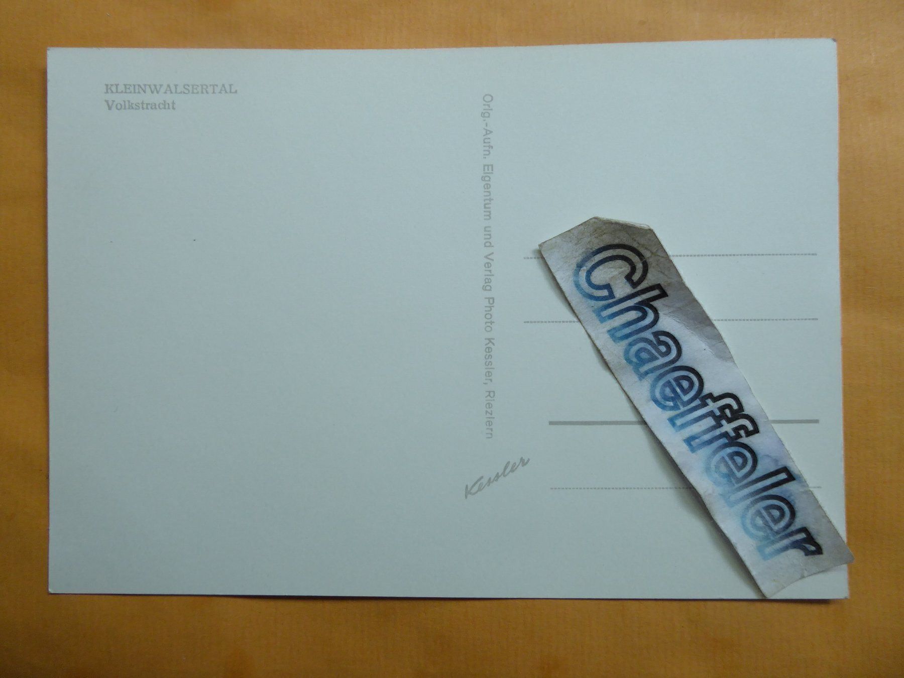 Cartoline postali: Kleinwalsertal Volkstracht – Usato da Zürich venduto da Chaeffeler 1