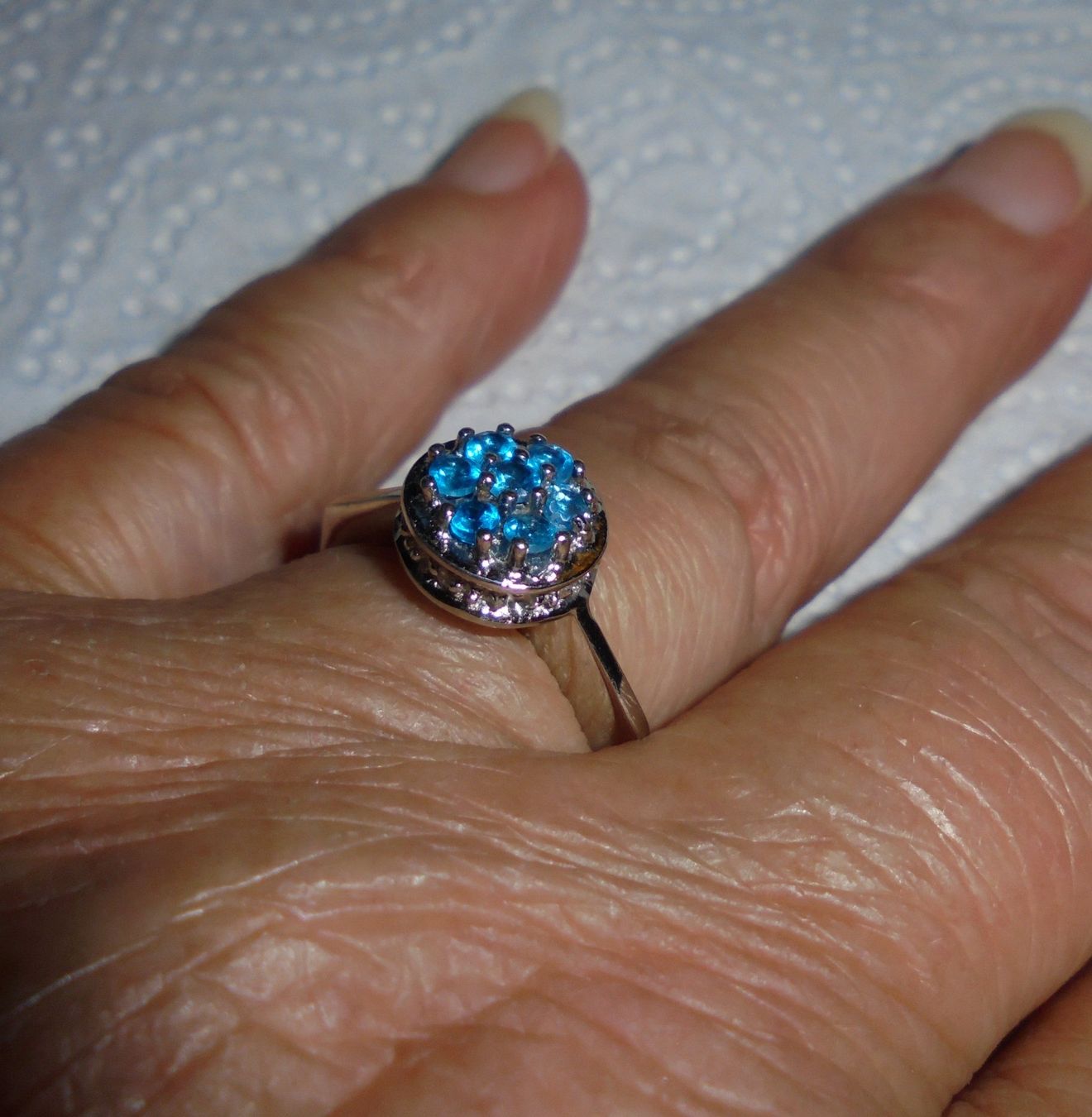 Ringe: Echtschmuck: Neonblauer Apatit-Silberring 17/53 – Neu (gemäss Beschreibung) aus Zuchwil von maumauchi 2