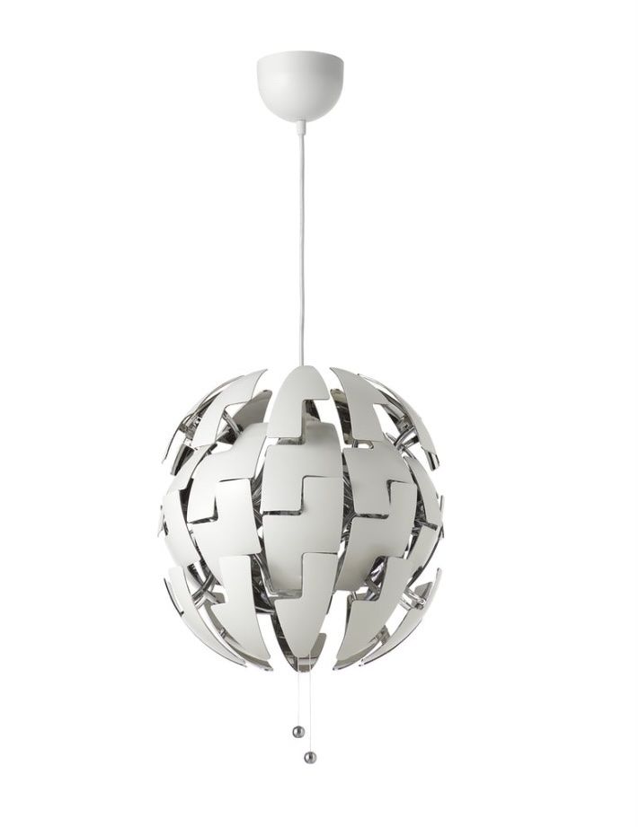 Ikea Lampadari & plafoniere: HÄNGELAMPE WEISS/SILBERFARBEN – Usato da Malters venduto da Kuettel1 1