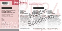 2 Stück Pro Cinema Kinogutscheine 2024