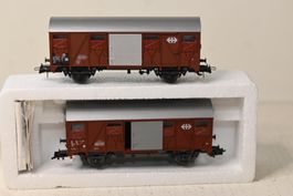 Güterwagen SBB Gs braun Roco HO/DC mit OVP 2 Stück
