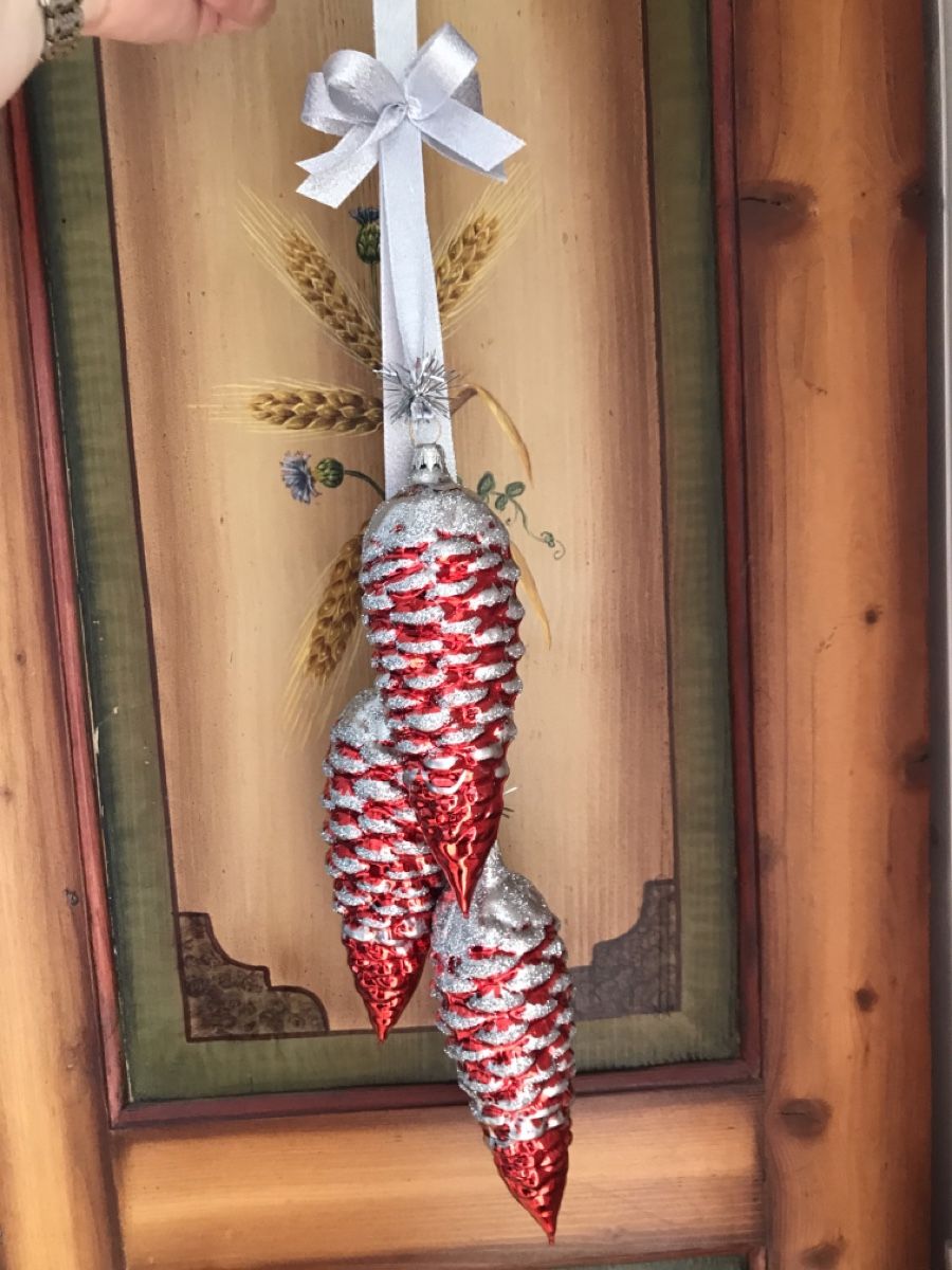 Tutte le decorazioni: Gehänge rote Zapfen Christbaumschmuck – Nuovo e nell'imballaggio originale da Alpnach Dorf venduto da marvo 2