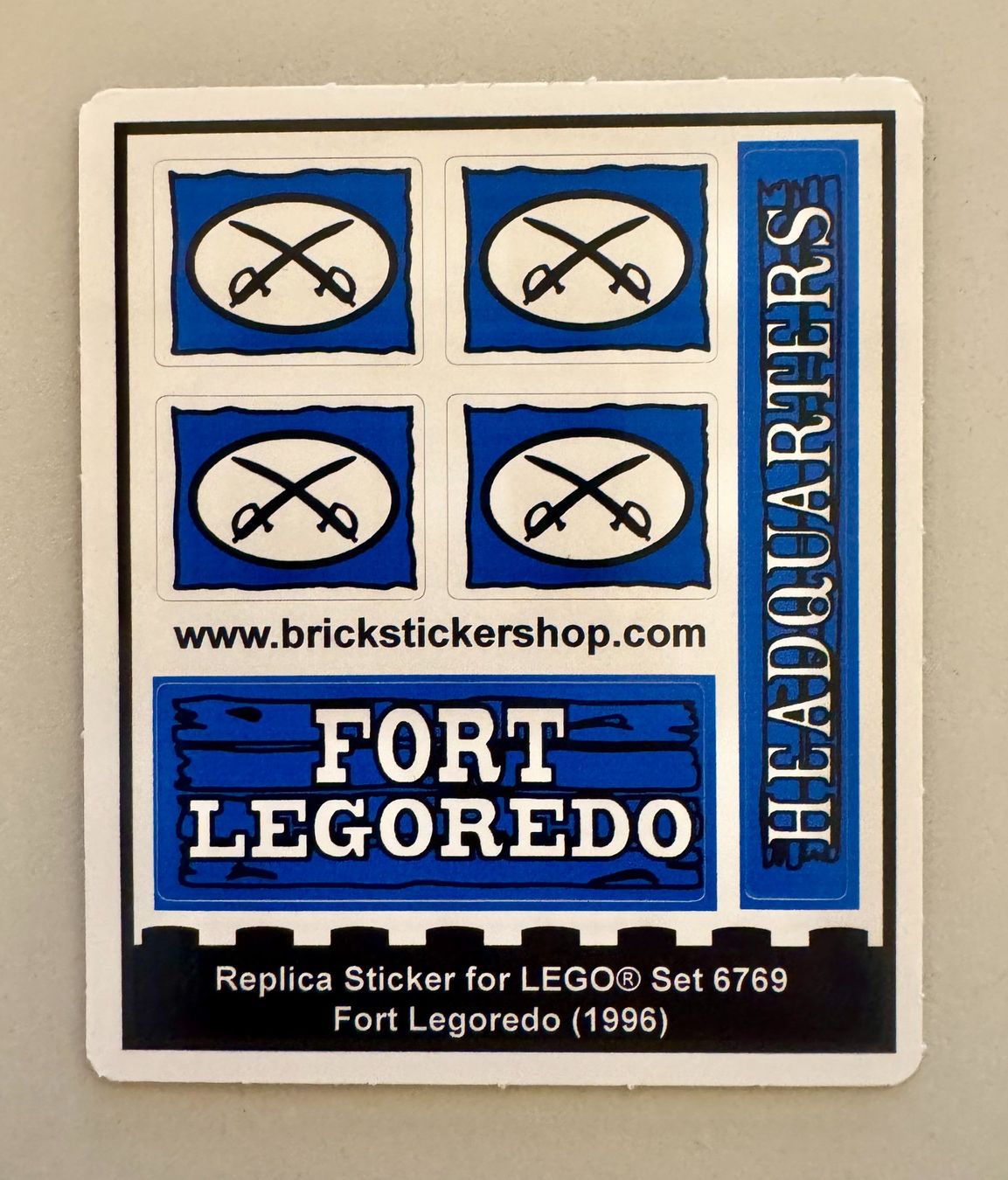 Lego Western 6769 Fort Legoredo Stickerset Replica (Neu (gemäss ...