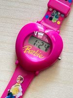 Barbie Kinderuhr, Pink, Herzform, Digital, Top Zustand!
