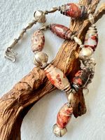 Feuer & Silber /Vintage Atelier-Collier Jaspis & Silber 925