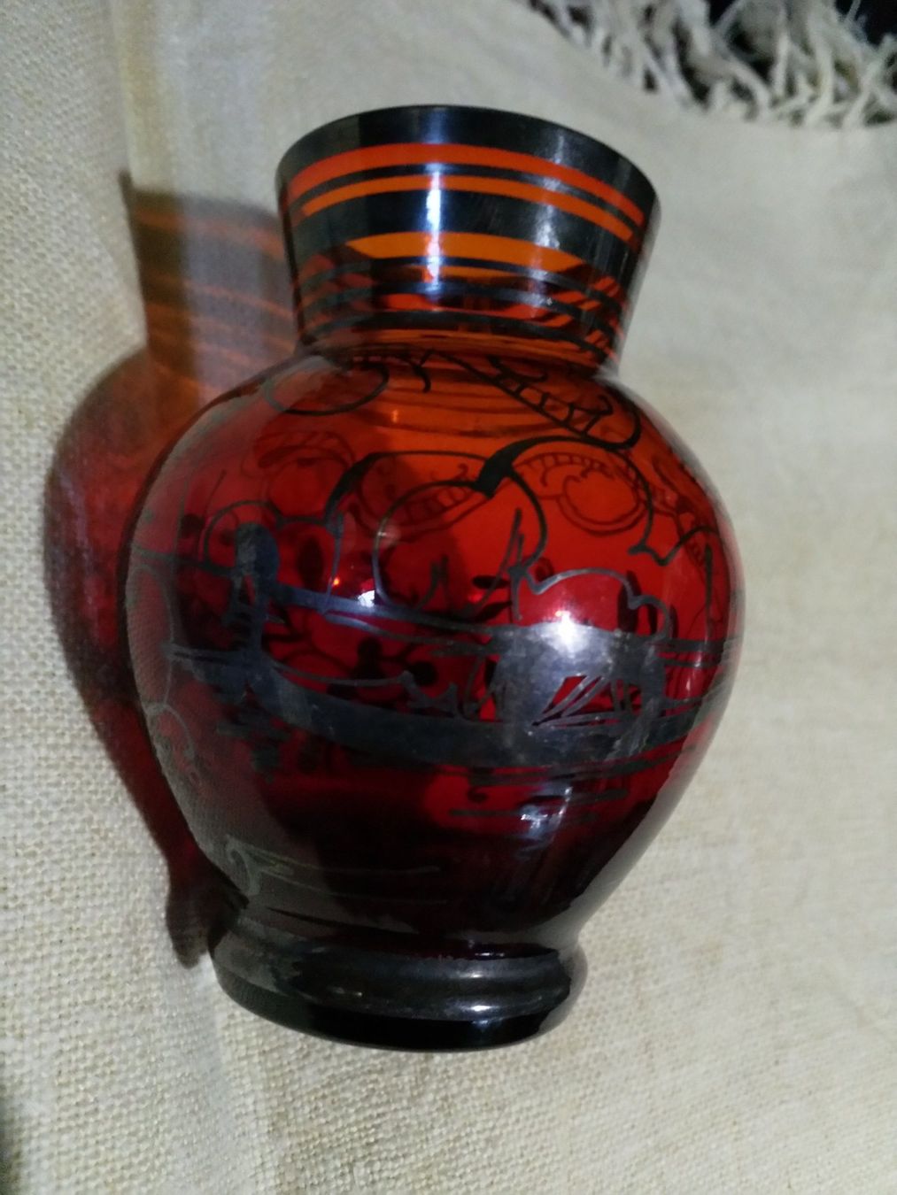 Vasi & Recipienti: Petit vase en verre avec motif – Usato da Grand Lancy venduto da ampoule
