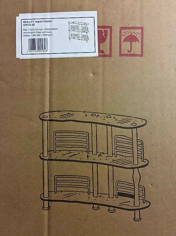 Tavoli: Moderner Bartisch - Neu und originalverpackt, Glas Schwarz – Usato da Niederwangen BE venduto da Benny.7 3