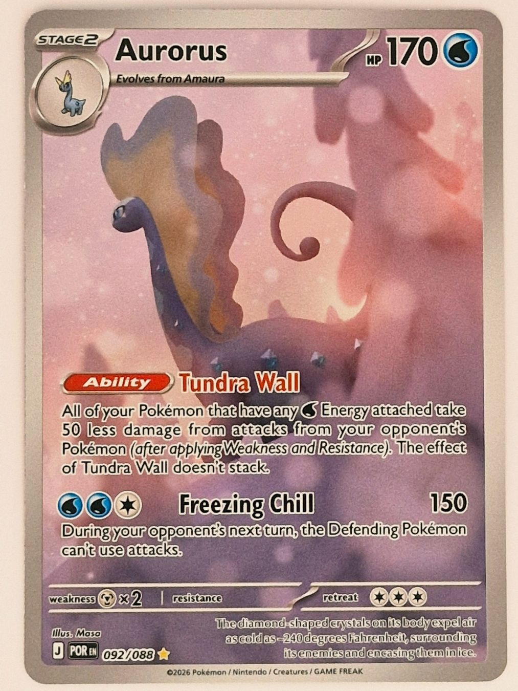Pokémon Carte collezionabili: Aurorus / Amagara / Perfect Order / POR 092 – Nuovo (secondo la descrizione) da Arni AG venduto da PokemonCardsStore