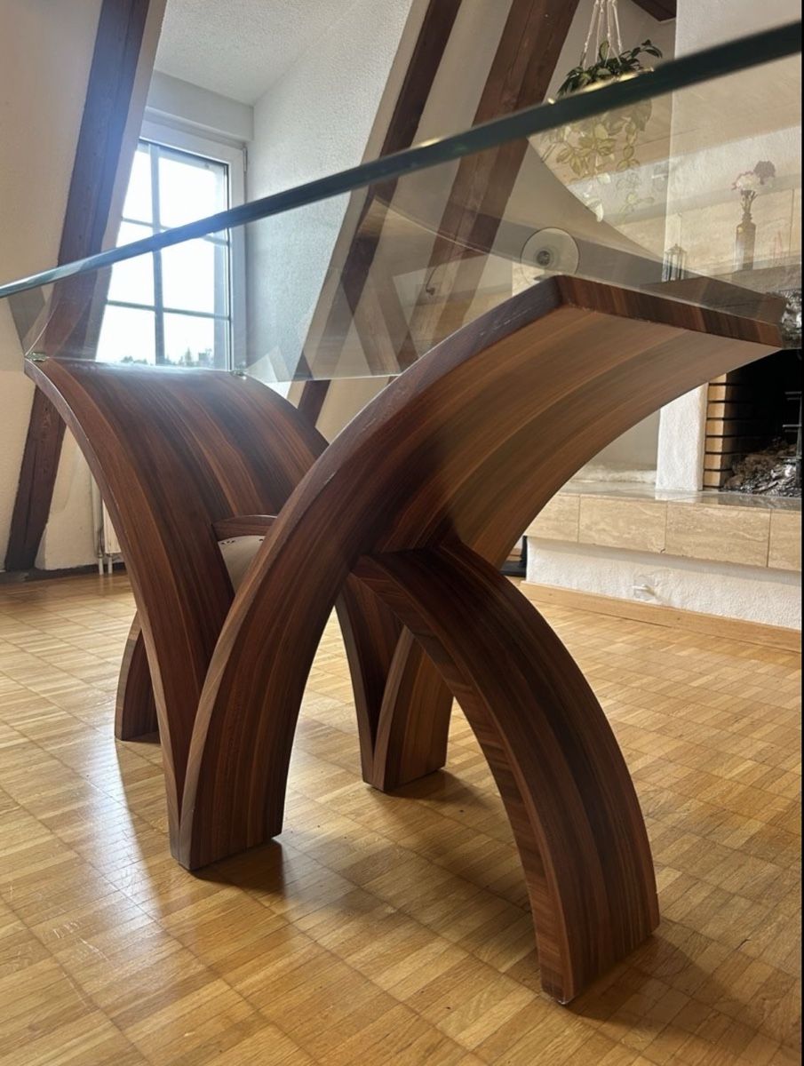 Tische: Designer Holztisch mit Glasplatte - Esstisch – Gebraucht aus Rorschach von ilo_jxk7 3