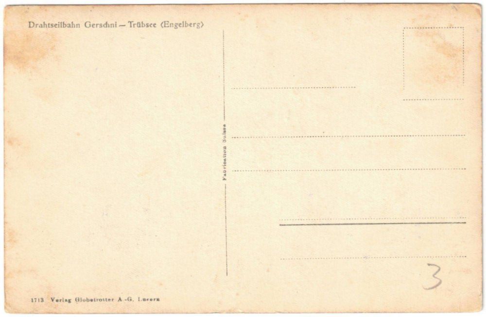Cartoline postali: Engelberg - Luftseilbahn Gerschnialp--Trübsee – Usato da Binningen venduto da Mountainrider 1