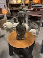 Holzskulptur, Handgeschnitzt, Deko Figur, Vintage Look