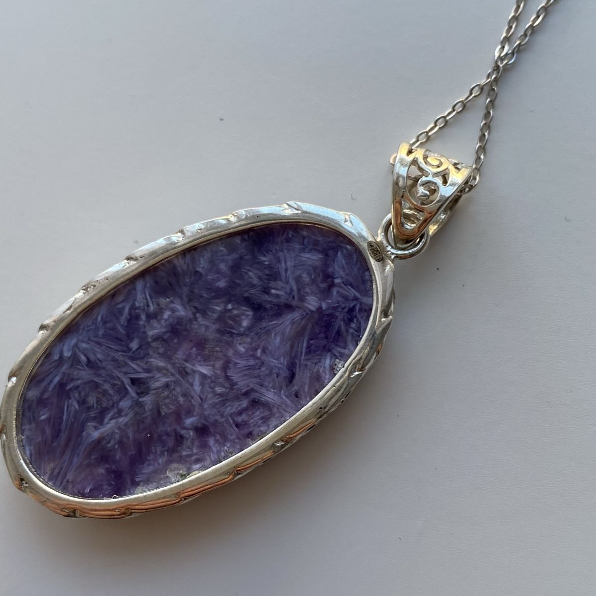 Catenine: Silber 925 Charoite Wunderschöne Massive Halskette – Nuovo (secondo la descrizione) da Givisiez venduto da dor_xb9k 2