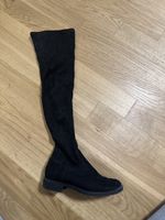 Schwarze Overknee Stiefel, Gr. 37