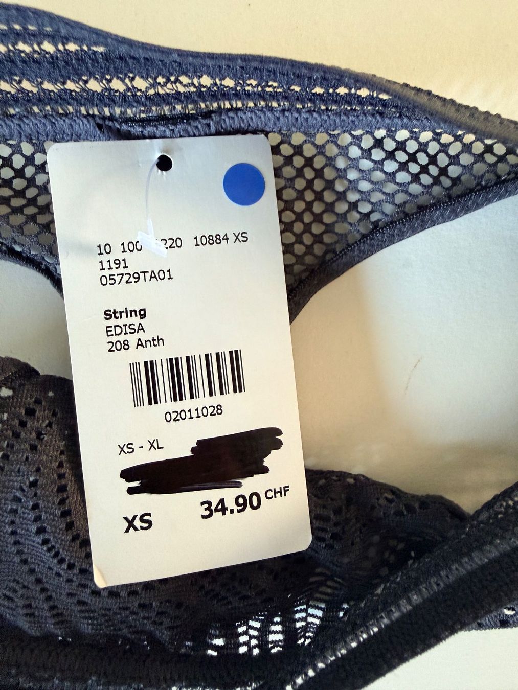Beldona Altra biancheria intima: BELDONA, String EDISA,  Grösse XS, Farbe Grau – Nuovo e nell'imballaggio originale da Rudolfstetten venduto da gst_g7xl 2