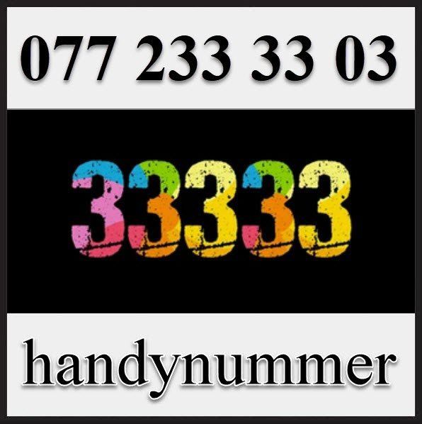 PrePaid-Karten: Handynummer, Telefonnummer, VIP Nummer, 077 233 33 03 – Neu (gemäss Beschreibung) aus Winterthur von handynummerch
