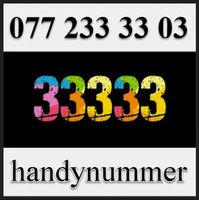 Handynummer, Telefonnummer, VIP Nummer, 077 233 33 03