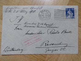 Schöner Briefumschlag von 1918