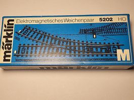 Märklin 5202 Weichenpaar M-Gleis H0 OVP #340