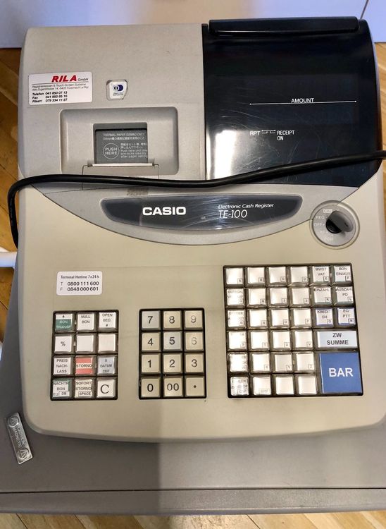 Casio te 100 online cash register