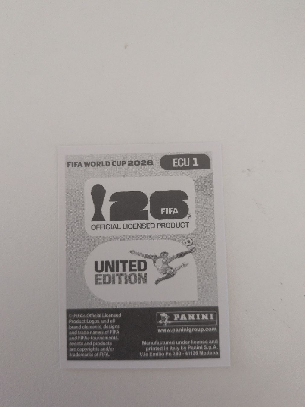 Panini Sammelbilder & Trading cards: ECU 1 – Gebraucht aus Wermatswil von oo8 1